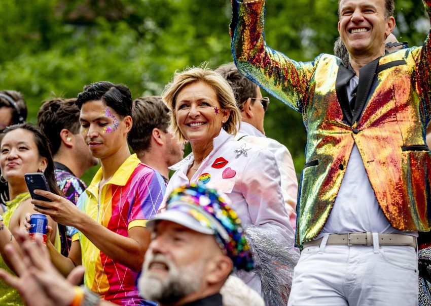 Caroline Tensen op de Canal Parade In Amsterdam