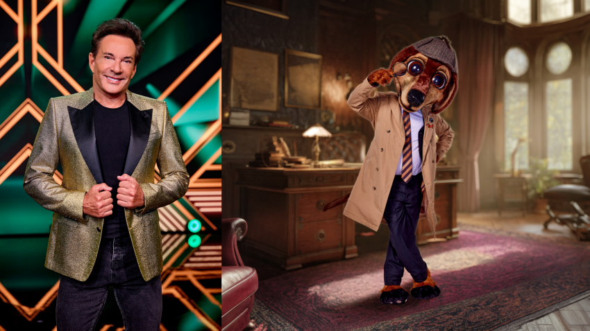 Sjoerd van Ramshorst de Teckel in The Masked Singer met Gerard Joling