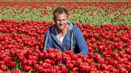 Agrarisch Freelancer En Tulpenboer Tom Groot