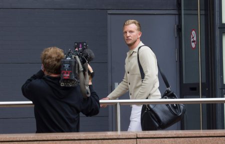 Dirk Kuyt En Zijn Ex Vrouw Gertrude Van Vuuren Bij De Rechtbank In Den Haag.